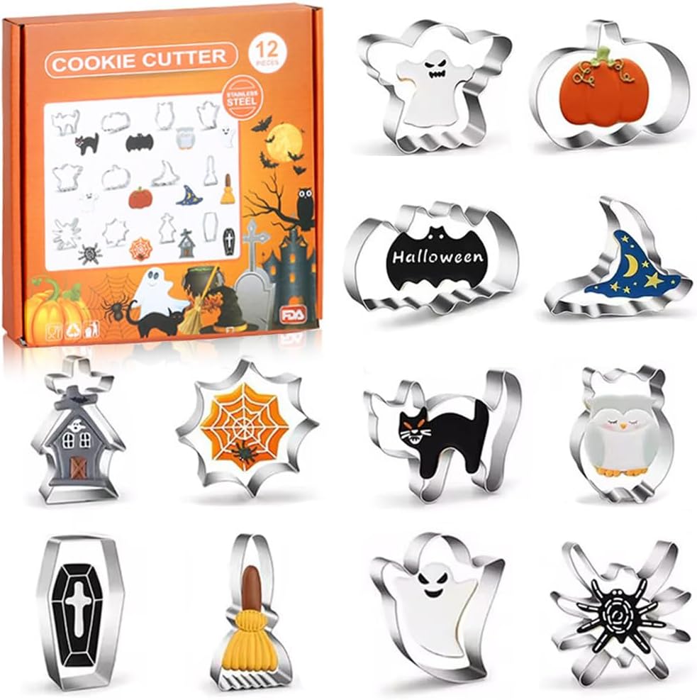 12 Pieces Halloween Cookie Cutters Set 