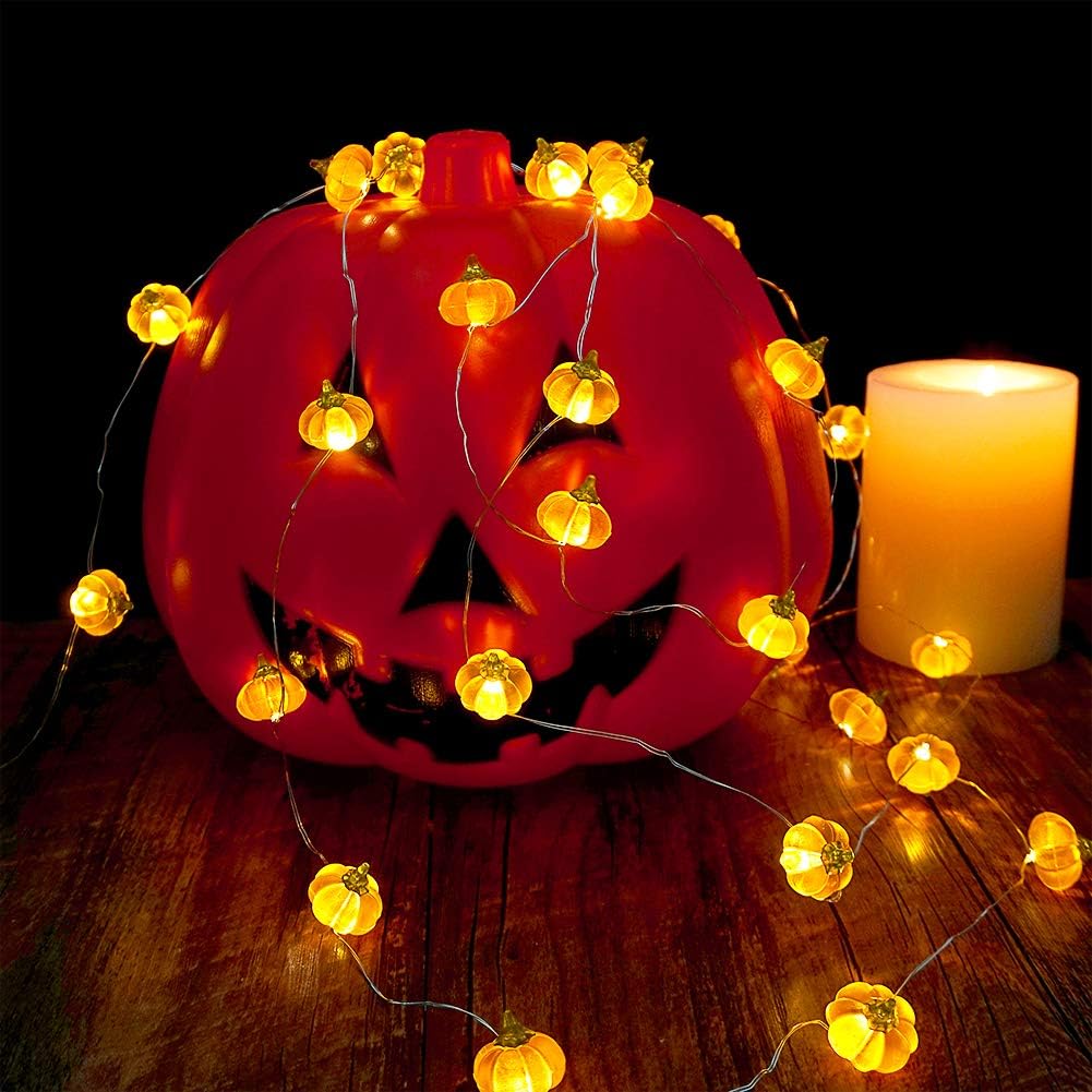 3D Jack-o-Lantern 10ft 30 LEDs Pumpkin String Lights