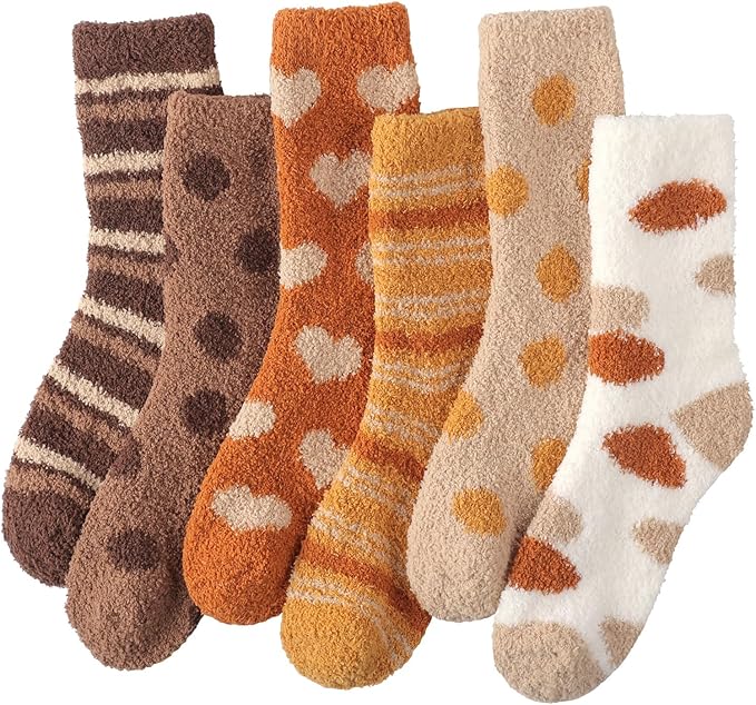 Fall Colors Plush Slipper Socks