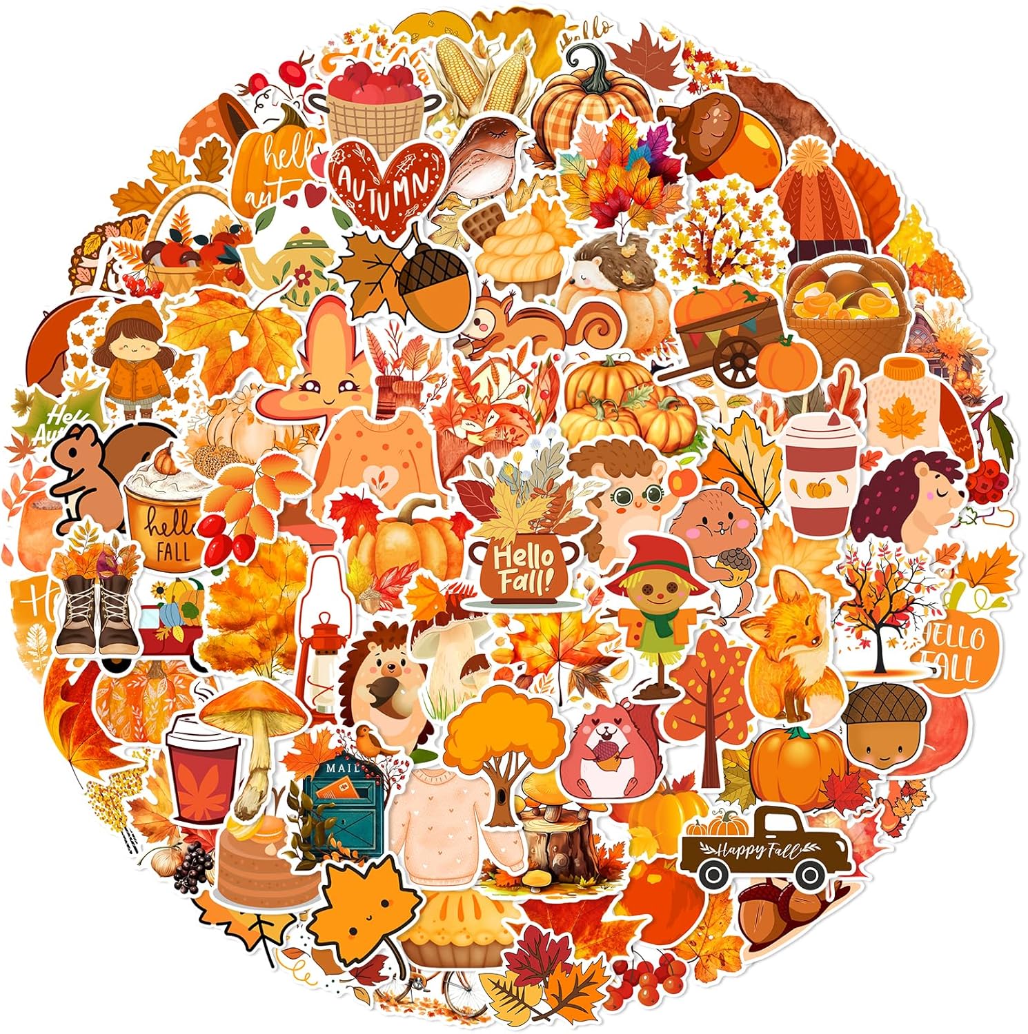 101 PCS Thanksgiving Fall Stickers