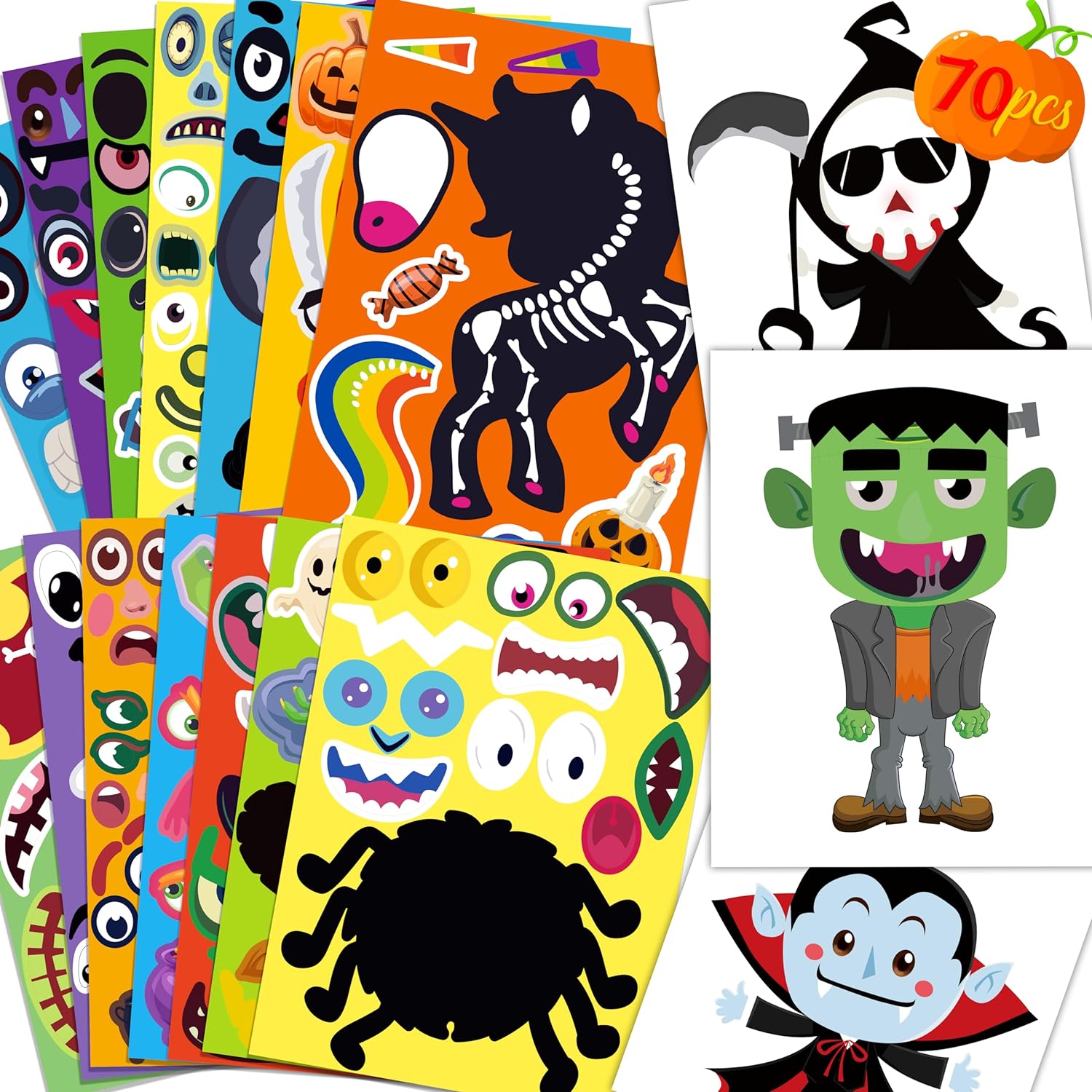 Halloween Face Activity Stickers