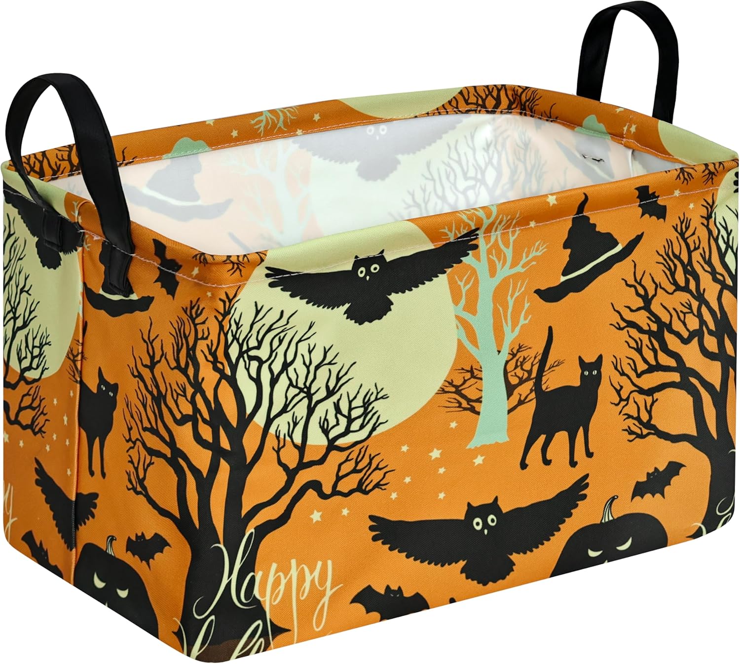 Owl Pattern Halloween Storage Gift Basket